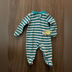 Carter's baby boy newborn Blue and White Footies Soft and Cozy